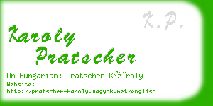 karoly pratscher business card